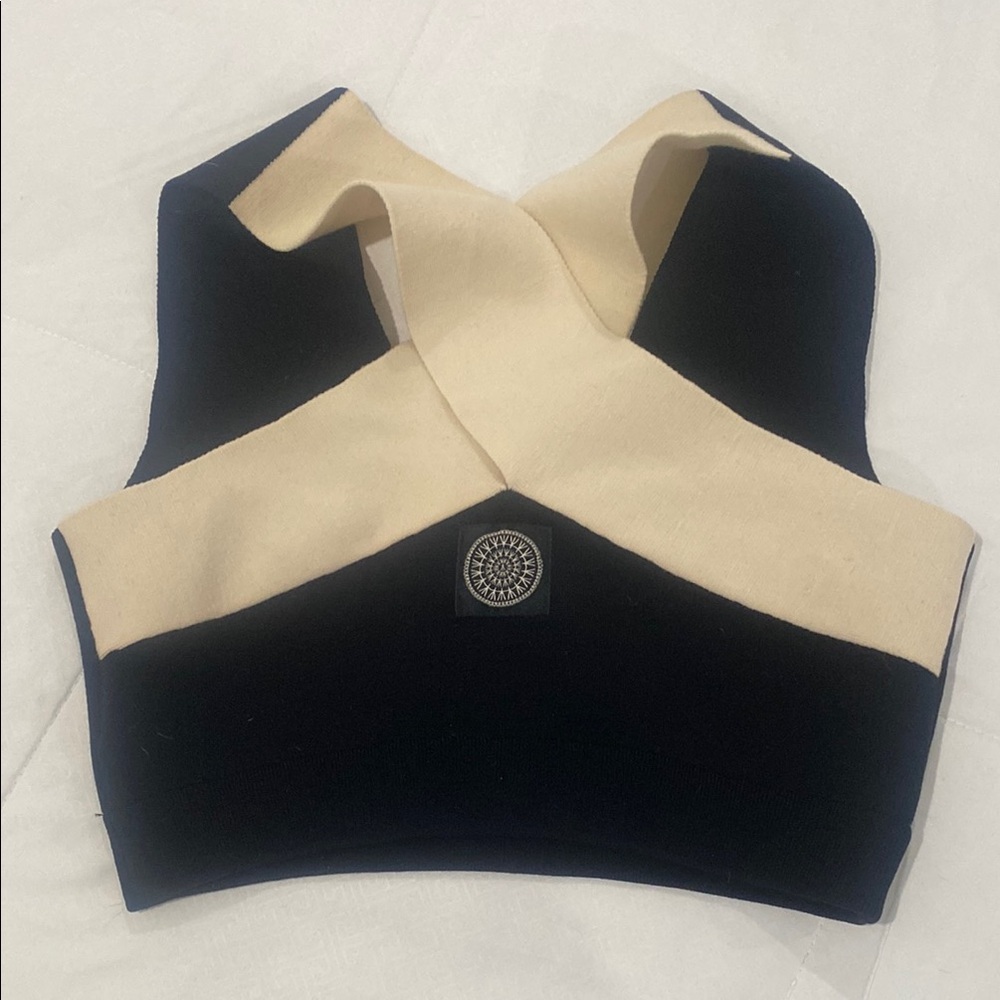 Merino wool Nagnata Black and Cream Women's Top USED